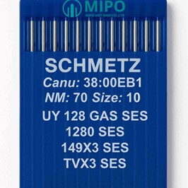 Kim May Công Nghiệp Schmetz UY 128 GAS SES (1280 SES/149X3 SES/TVX3 SES) - Size 10 (Nm 70/10)