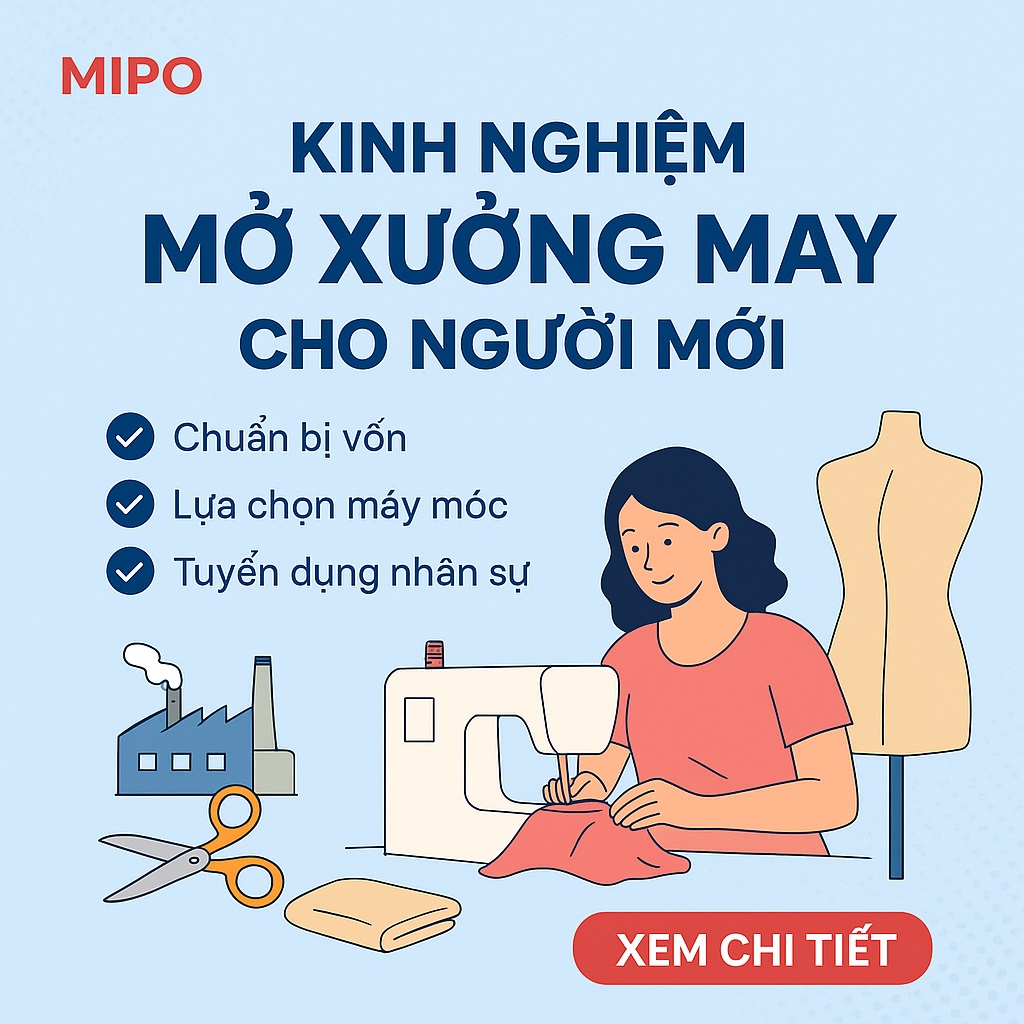 KINH NGHIỆM MỞ XƯỞNG MAY CHO NGƯỜI MỚI – CHIA SẺ TỪ MIPO VIỆT NAM