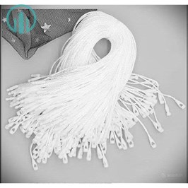 Dây Treo Nhãn Mác Bằng Chỉ Dù Đầu Tròn Màu Trắng Sz 19cm