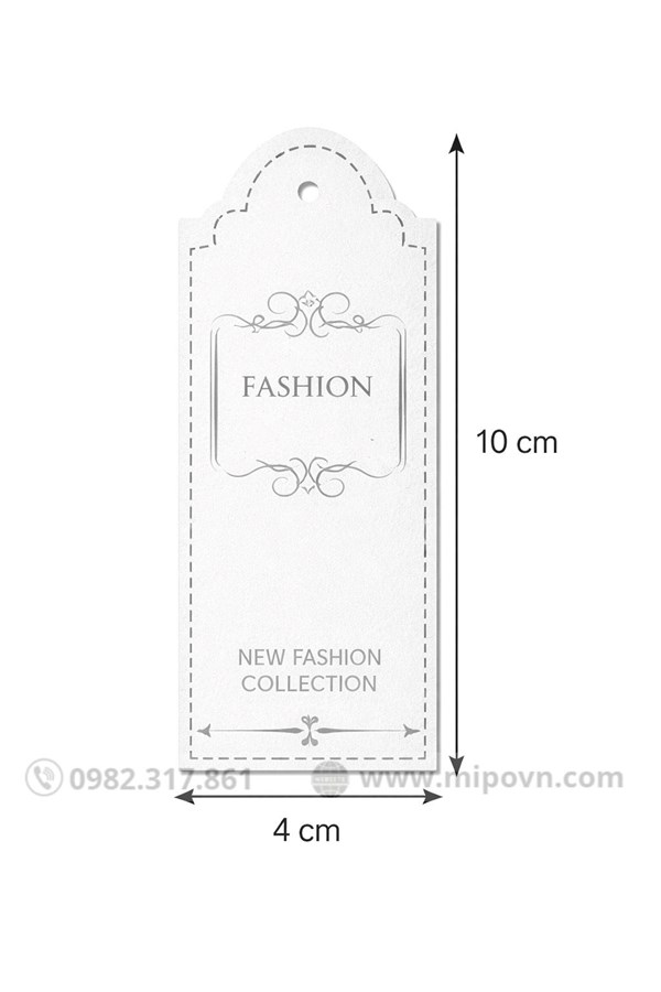 Tag Giấy In Sẵn Giá Siêu Rẻ - Xấp 1.000 Chiếc - Treo Quần Áo, Nón, Mũ, Giày Dép FASHION 4x10cm